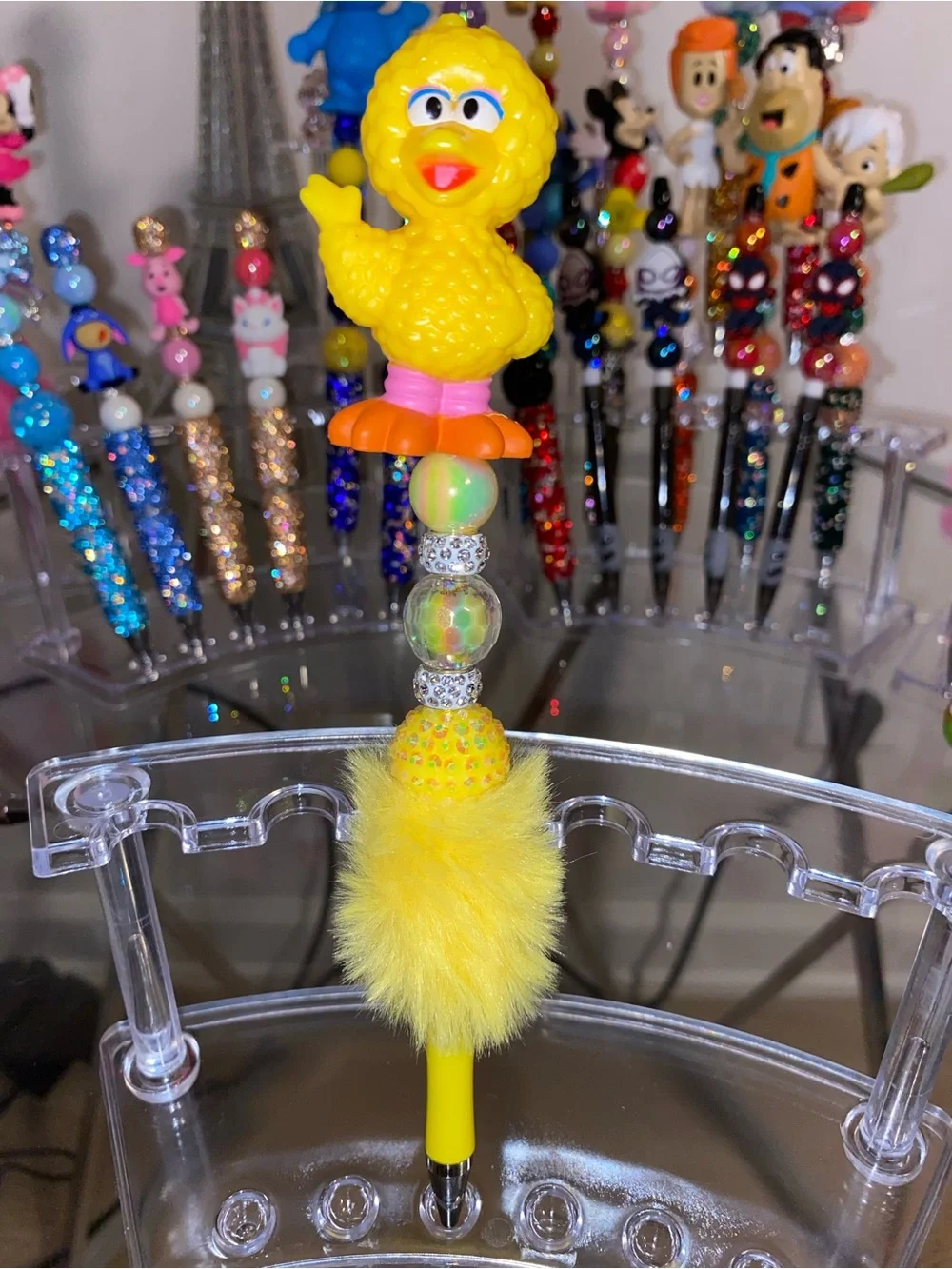 Yellow Plush Big Bird-Inspired Pet Bird Toy